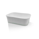 PLA Coated White  Rectangular Container 650ml 300pc/ctn (WRC650)